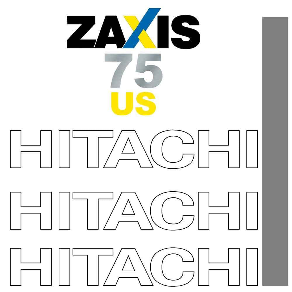 Hitachi ZX75US-3 Decals Stickers