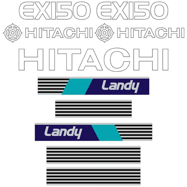 Hitachi EX150-1 Decal Sticker Set