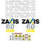 Hitachi ZX60USB-3 Decal Sticker Set