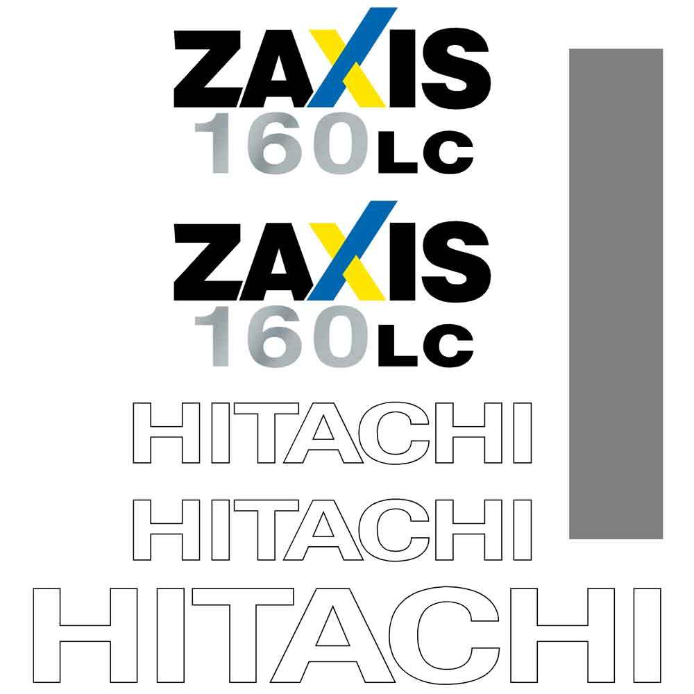 Hitachi ZX160LC-3 Decal Sticker Set
