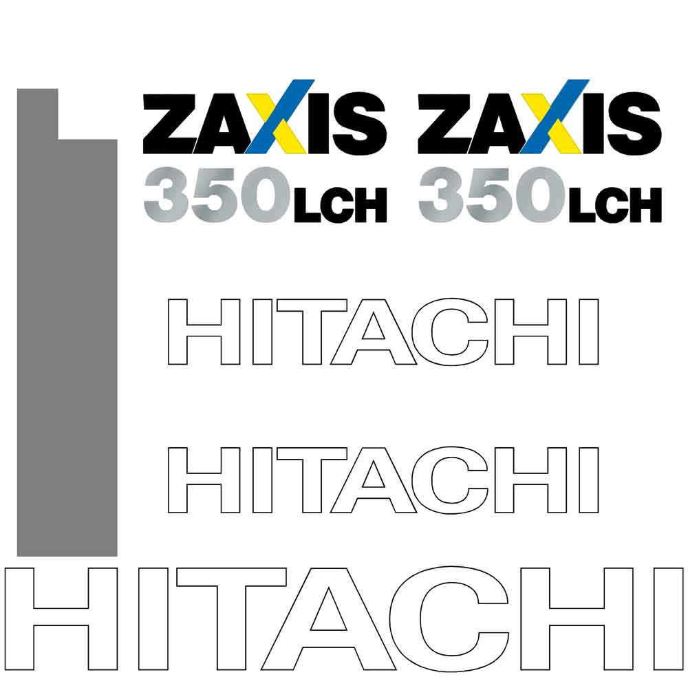 Hitachi ZX350 LCH-3 Decal Kit