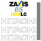 Hitachi ZX85USB LC - 3 Decals Stickers Set
