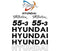 Hyundai R 55-3 Decals Stickers