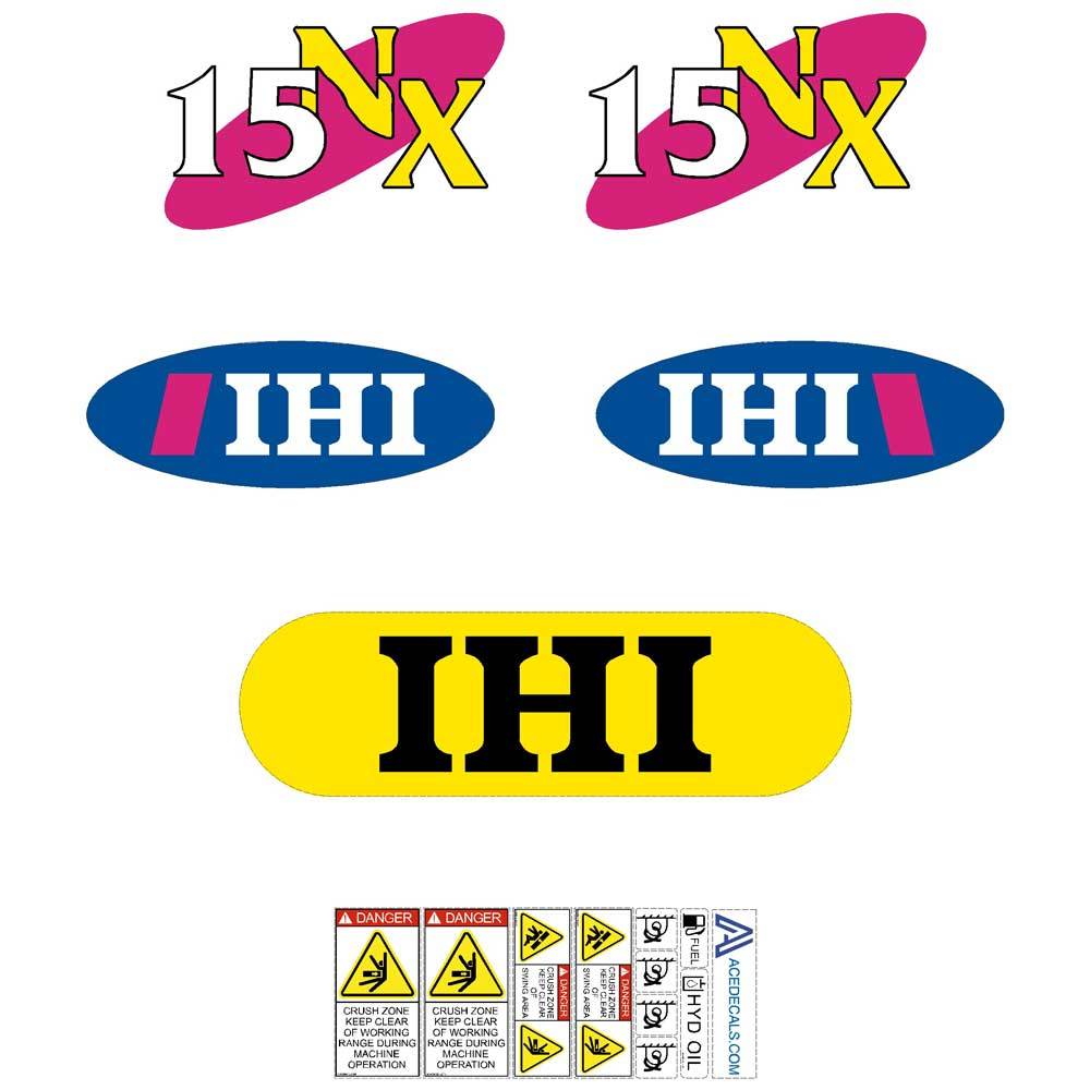 IHI 15NX Decals Stickers Kit
