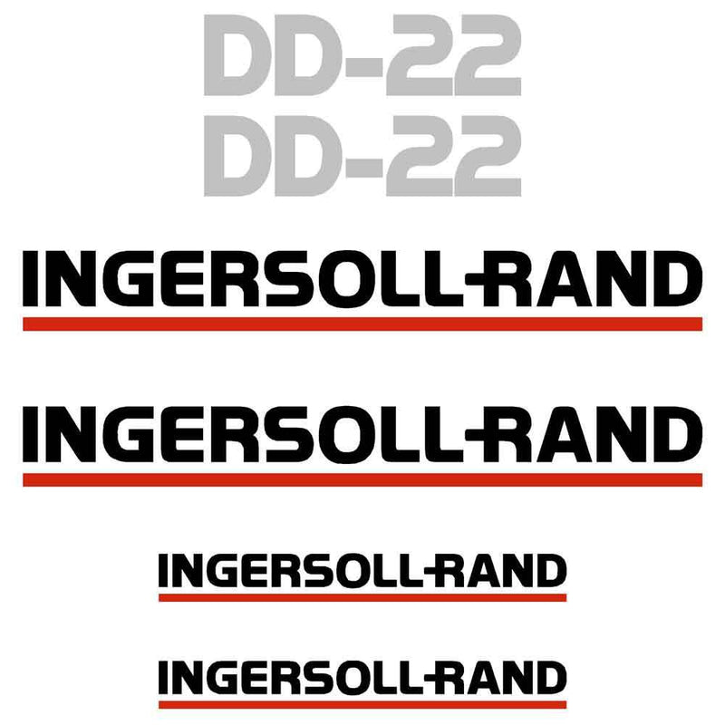 Ingersoll Rand DD22 Decal Sticker Set