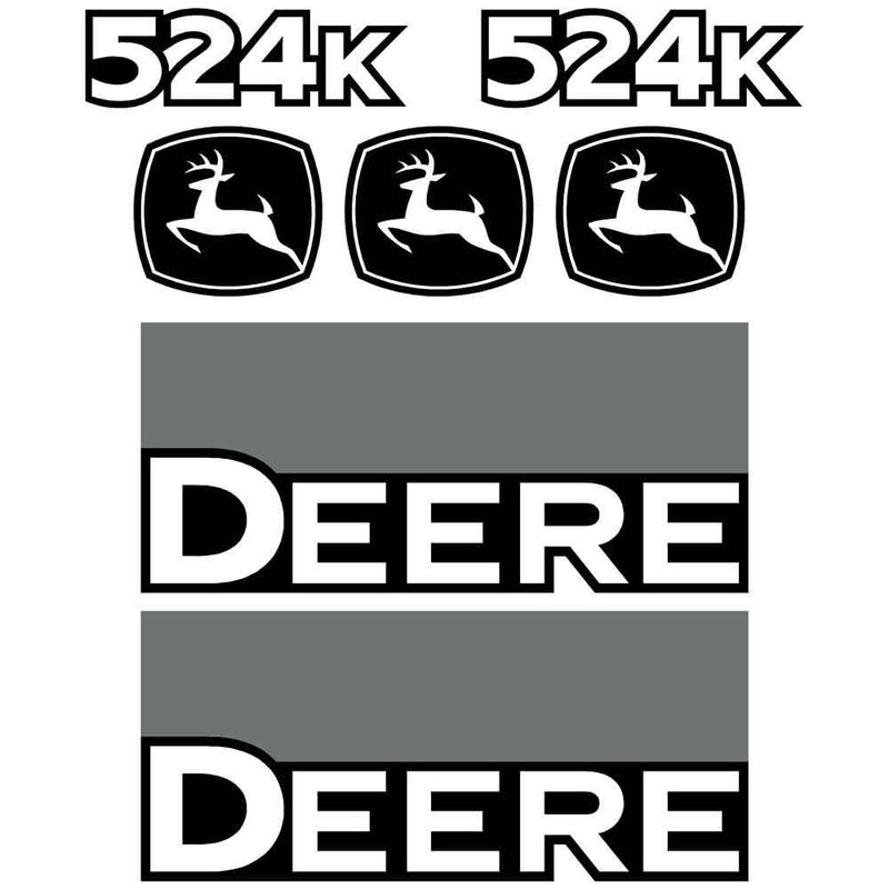 John Deere 524K Decals Stickers Kit