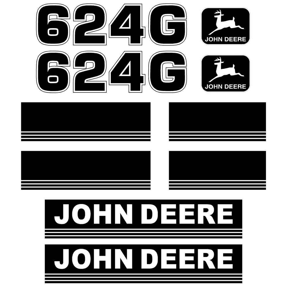 John Deere 624G Decals Stickers