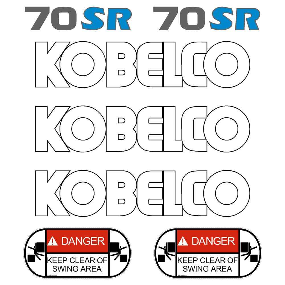 Kobelco SK70SR-1 Decals Stickers Set