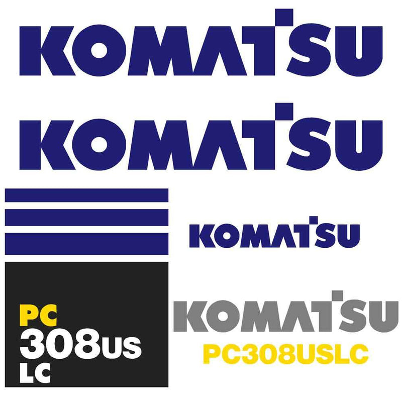 Komatsu PC308USLC-3EC Decals Stickers Set