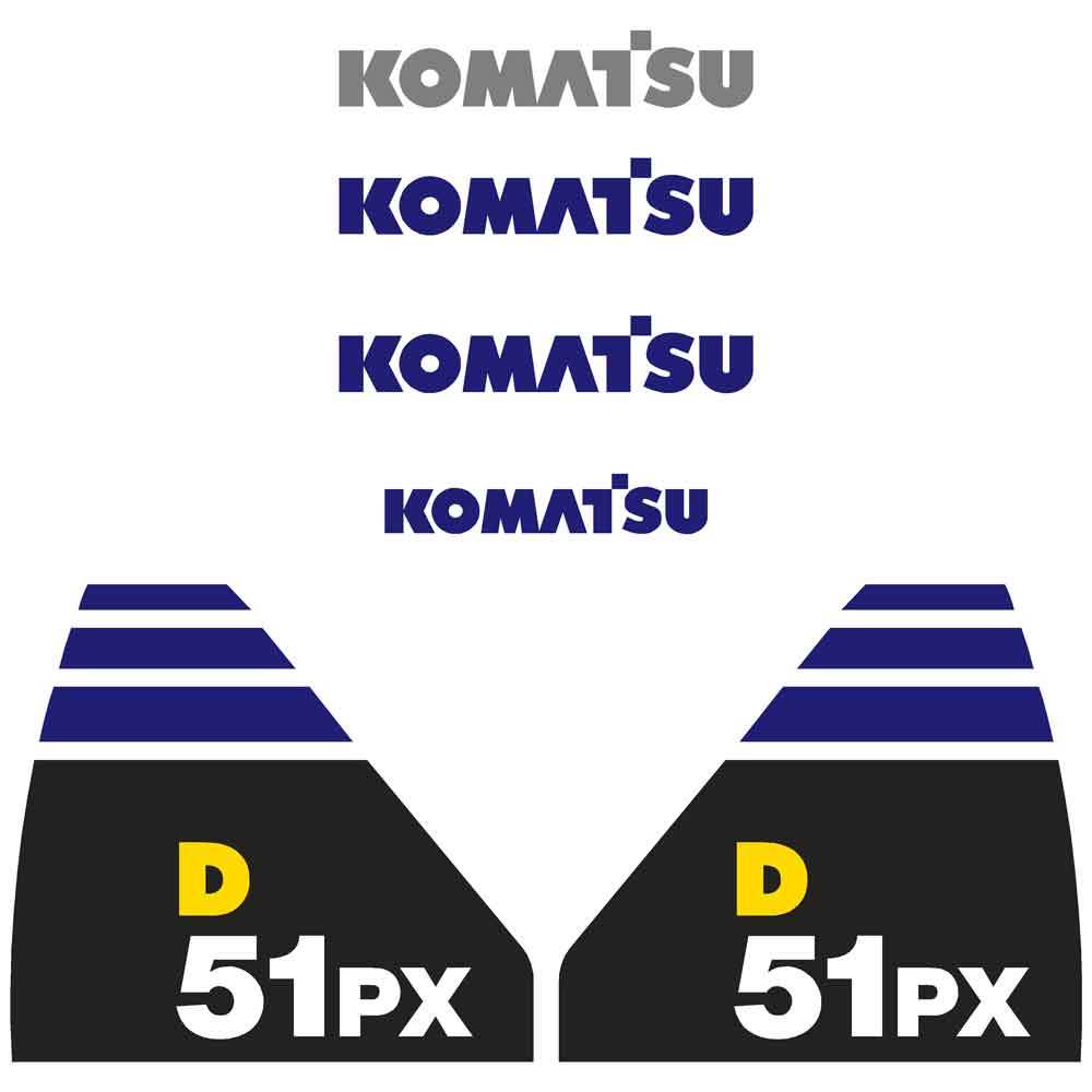 Komatsu D51PX-22 Decals Stickers