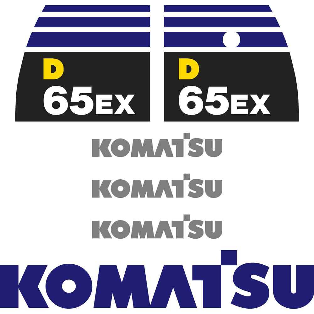 Komatsu D65EX-16 Decals Stickers