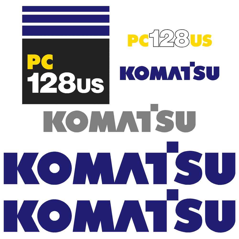 Komatsu PC128US-6 Decals Stickers