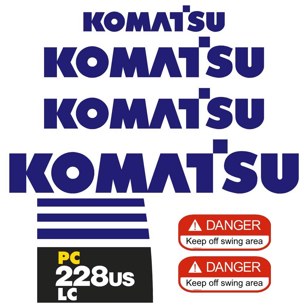 Komatsu PC228US-8 LC Decals Stickers
