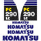 Komatsu PC290-8 LC Decals