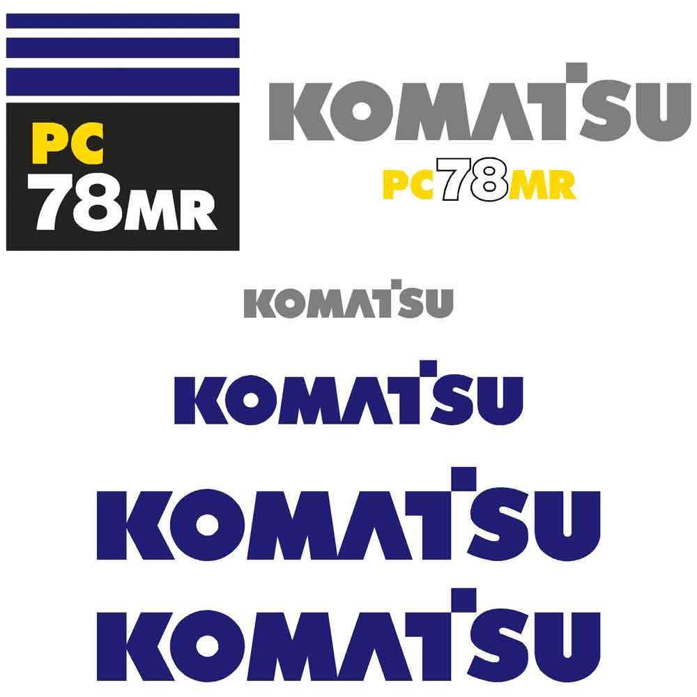 Komatsu PC78MR-6 Decals Stickers