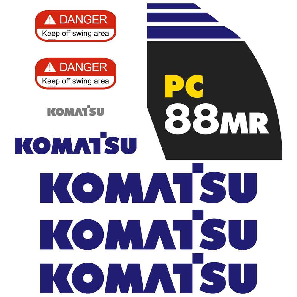 Komatsu PC88MR-8 Decals Stickers