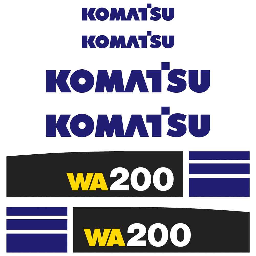 Komatsu WA200-5 Decal Set