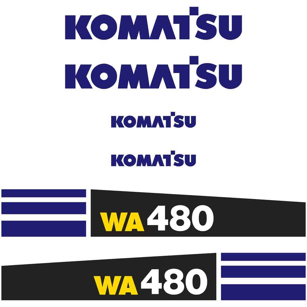 Komatsu WA480-5 Decals Stickers