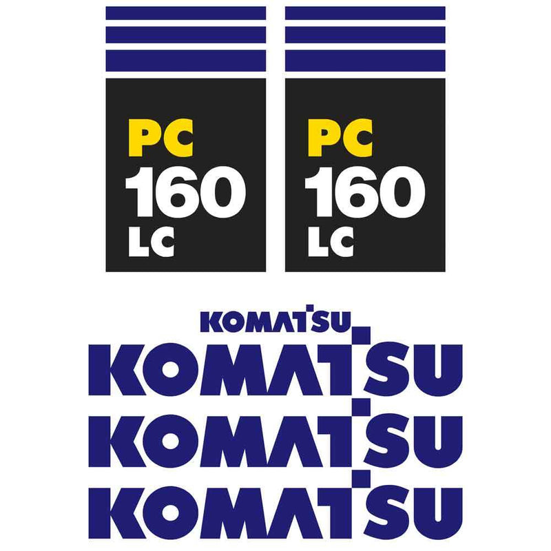 Komatsu PC160LC-7 Decal Sticker Set