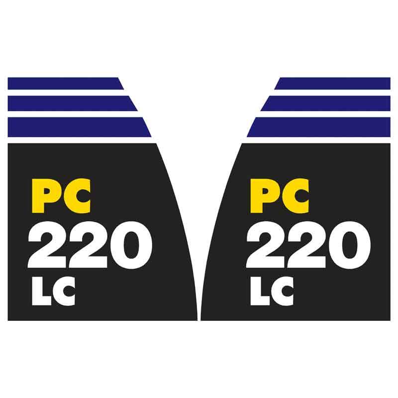 Komatsu PC220LC-8 Side Door Decals Stickers