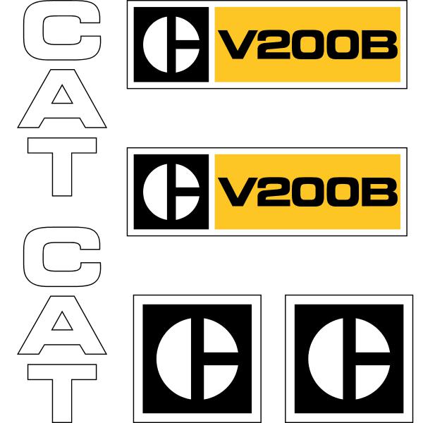 CAT V200B Decals