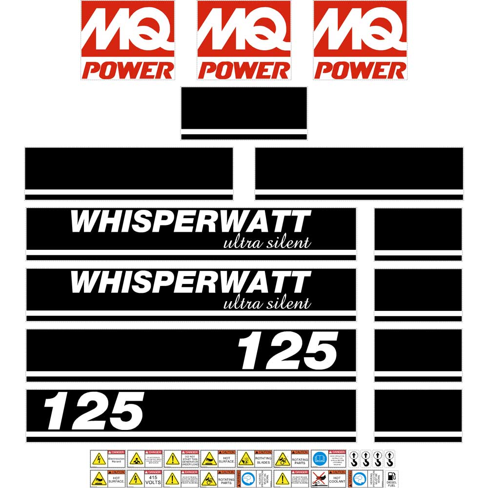 Multiquip DCI 125 Decal Kit