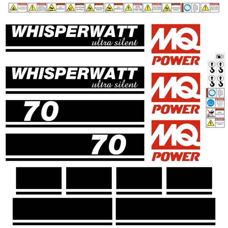 Multiquip DCI70SS 70kva Generator Decals Stickers
