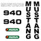 Mustang 940 Decals Stickers Set