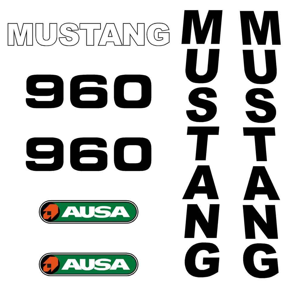 Mustang 960 Decals Stickers Set