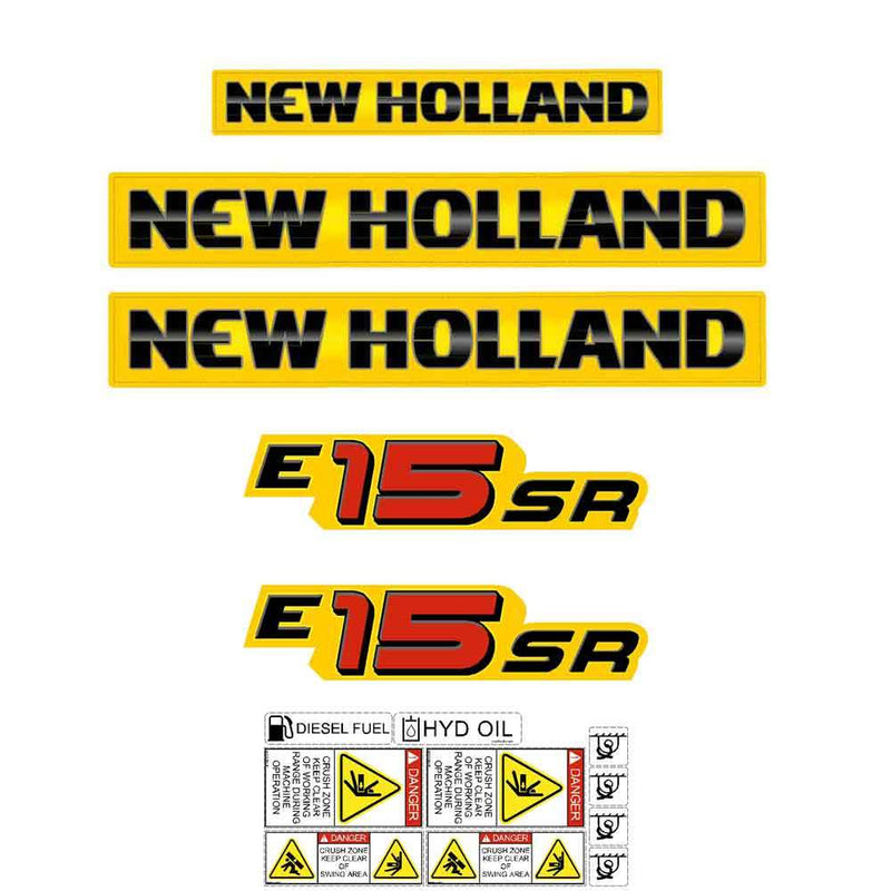 New Holland E15SR Decal Set