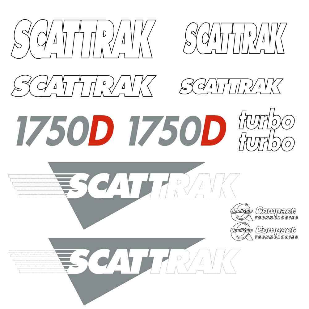 Scat Trak 1750D Decal Sticker Set