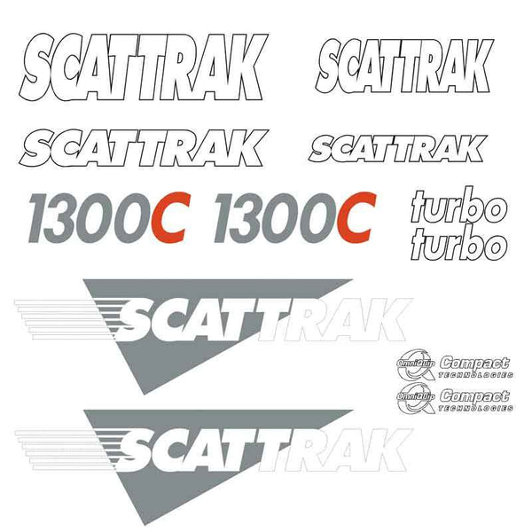 Scat Trak 1300C Decal Sticker Set