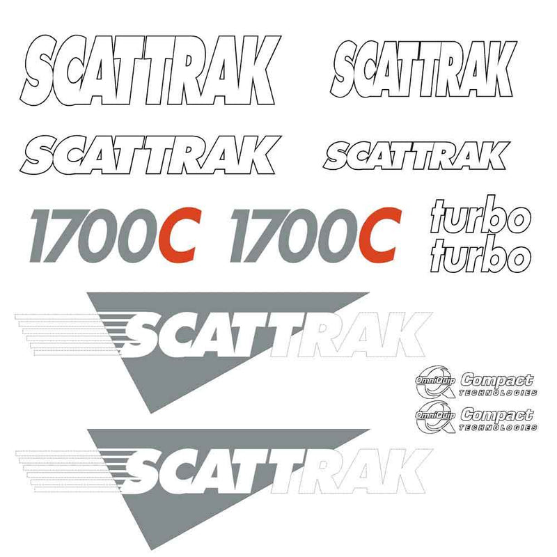 Scat Trak 1700C Decal Sticker Set
