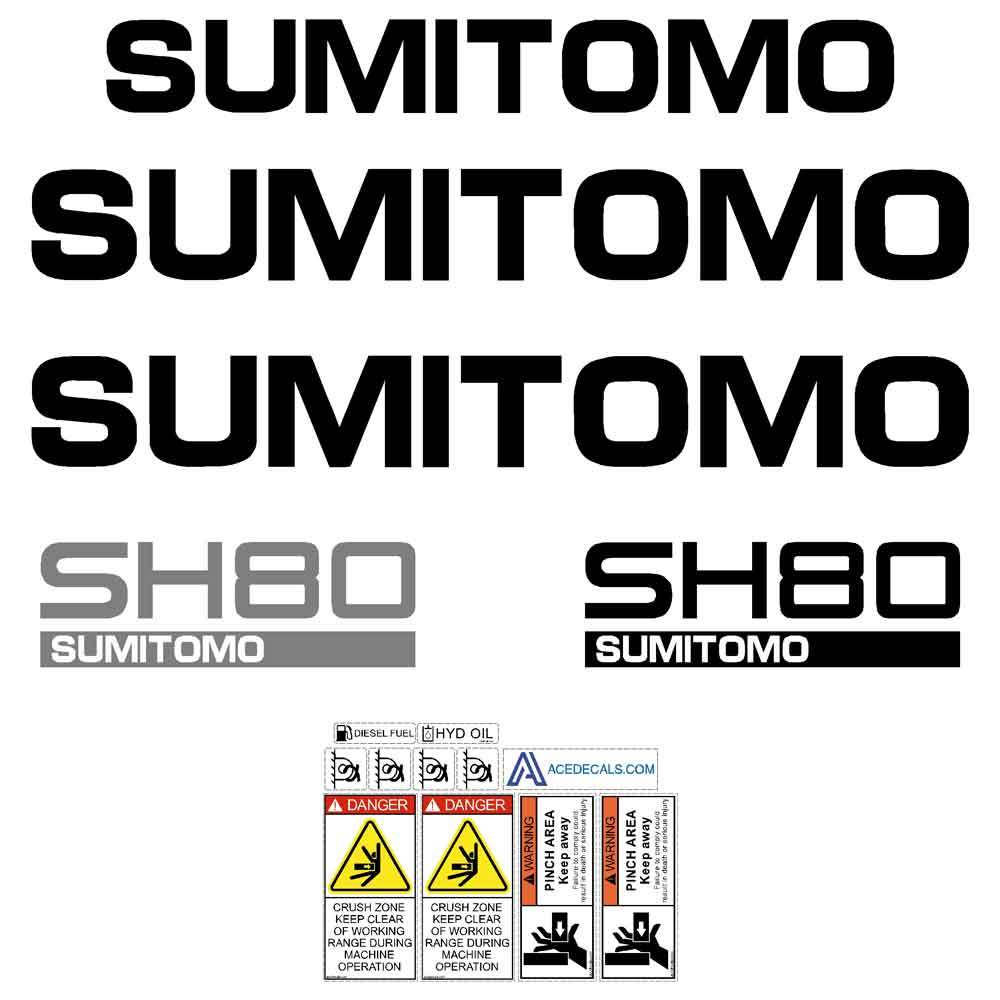 Sumitomo SH80-3B Decals Stickers