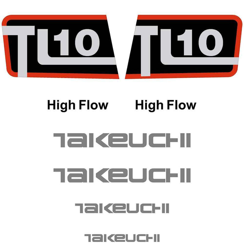 Takeuchi TL10 Decals Stickers Kit