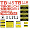 Takeuchi TB145 Decal Sticker Kit