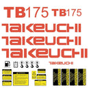 Takeuchi TB175 Decal Sticker Kit