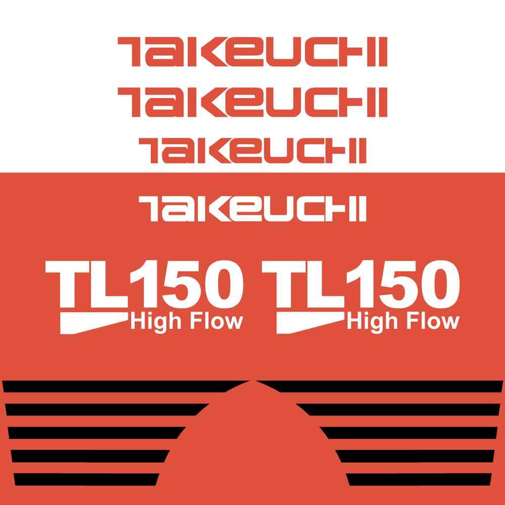 Takeuchi TL150 Decal Sticker Kit