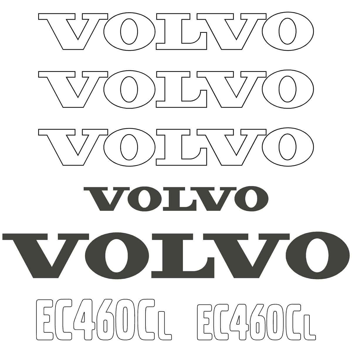Volvo EC460CL Decals Stickers
