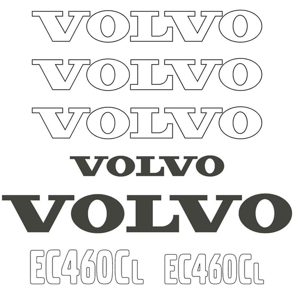 Volvo EC460CL Decals Stickers