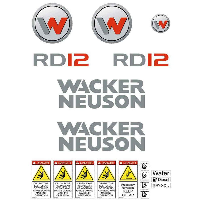 Wacker Neuson RD12 Decals Stickers