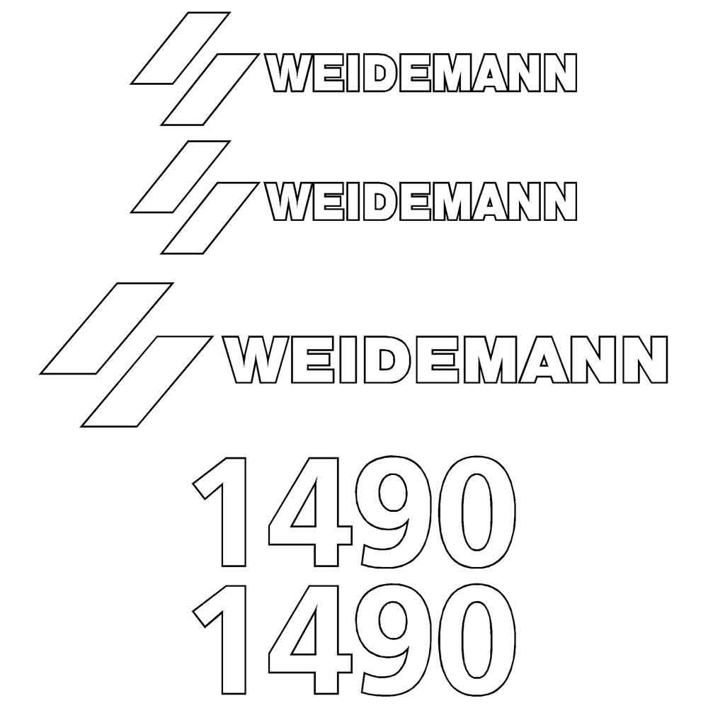 Weidemann 1490 Decals Stickers Set