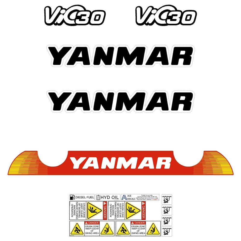 Yanmar Vio30-6 Decal Kit