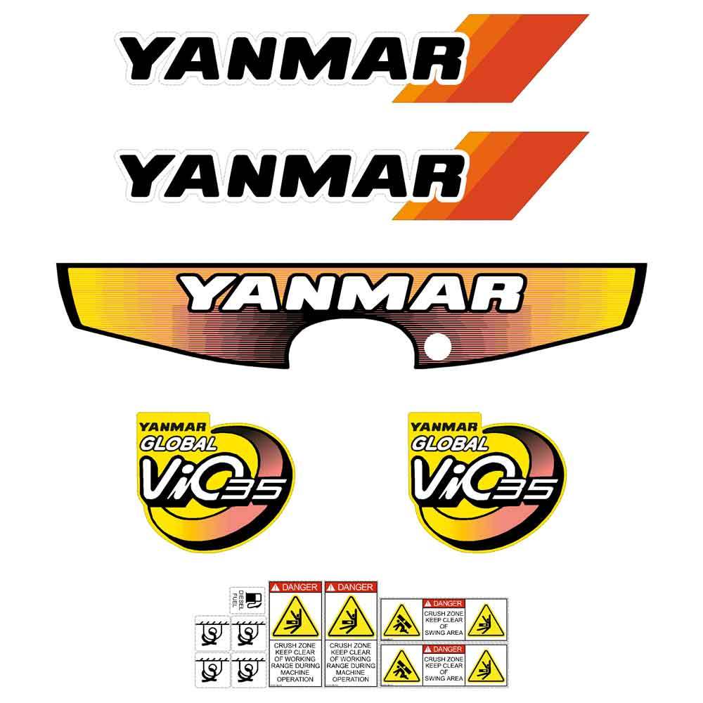 Yanmar Vio35-2 Decals Stickers Kit