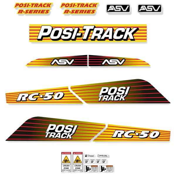 ASV RC50 Compact Tracked Loader Decal / Sticker