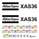 Atlas Copco XAS36 Compressor Decal Kit