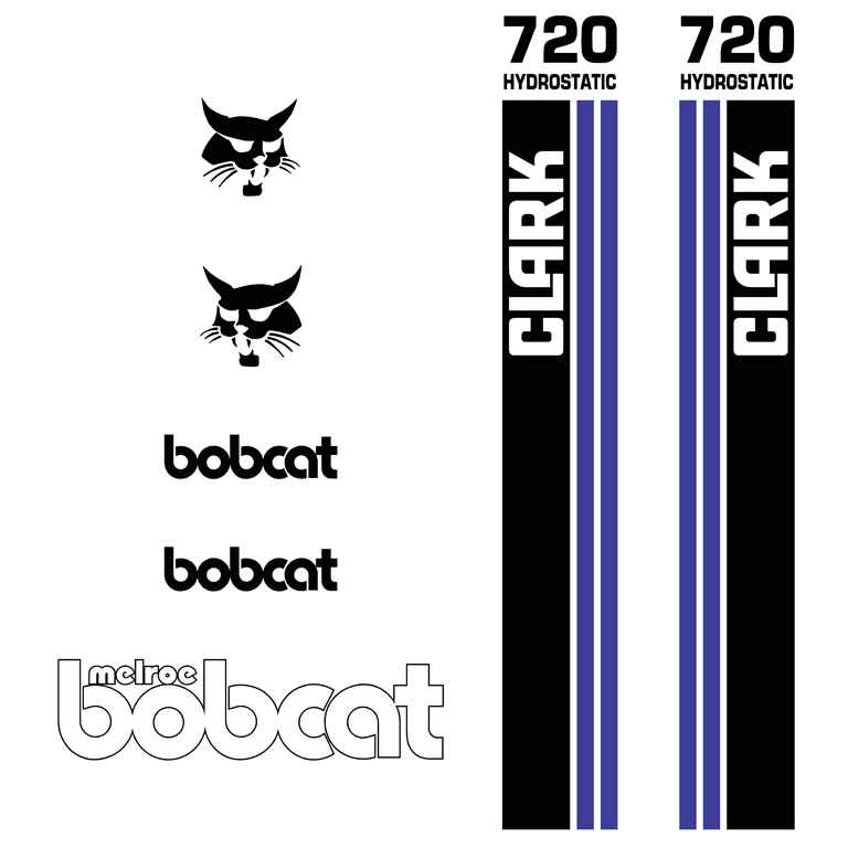 Bobcat 720 Decal Kit - Skid Steer