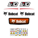 Bobcat E10 Decal Kit Later - Mini Excavator