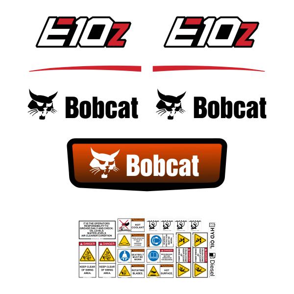 Bobcat E10Z Decal Kit - Mini Excavator