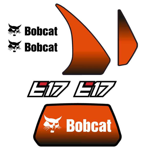 Bobcat E17 Decal Kit - Mini Excavator